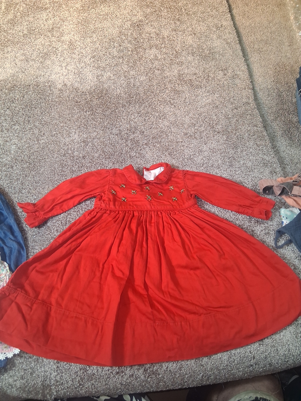 GAP Girls Mixed Dresses Bundle - Blue, Red, Striped, Floral, Cream - Picture 3 of 6